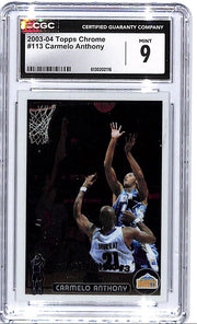 2003-04 Topps Chrome Carmelo Anthony Rookie RC #113 CGC 9 Nuggets