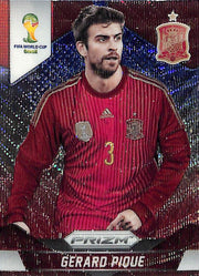 2014 Prizm World Cup Gerard Pique Red White Blue Wave #171 Spain