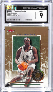 2000-01 Fleer Authority Paul Pierce Prominence /75 CGC 9 Celtics
