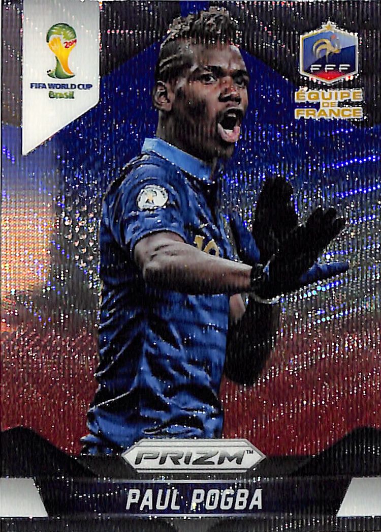 2014 Prizm World Cup Paul Pogba Red White Blue Wave #79 France