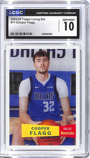 2025-26 Topps Living Set Cooper Flagg Rookie RC #11 CGC 10 Mavericks