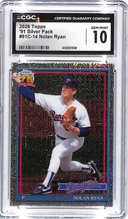 2026 Topps Nolan Ryan Silver Pack #14 CGC 10 Rangers