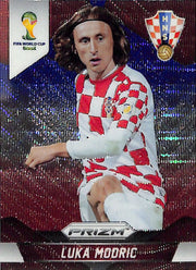 2014 Prizm World Cup Luka Modric Red White Blue Wave #118 Croatia