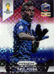 2014 Prizm World Cup Paul Pogba Red White Blue Power Plaid #79 France