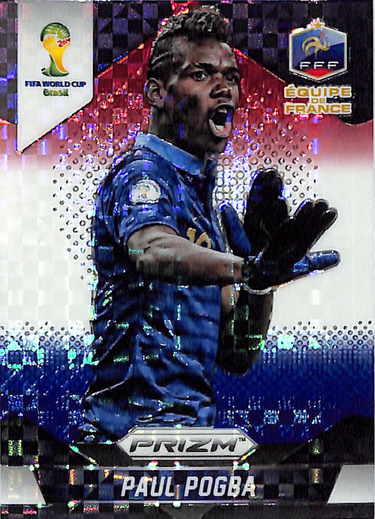 2014 Prizm World Cup Paul Pogba Red White Blue Power Plaid #79 France