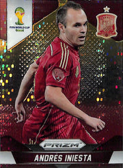 2014 Prizm World Cup Andres Iniesta Red Yellow Pulsar #177 Spain