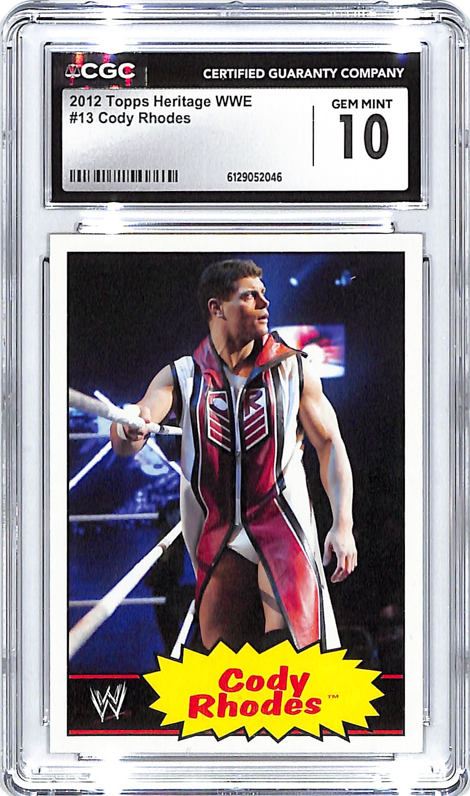 2012 Cody Rhodes Topps Heritage WWE #13 CGC Gem Mint 10